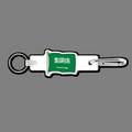 4mm Clip & Key Ring W/ Full Color Flag of Saudi Arabia Key Tag